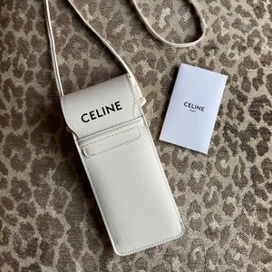 NEW Celine White Leather Crossbody
